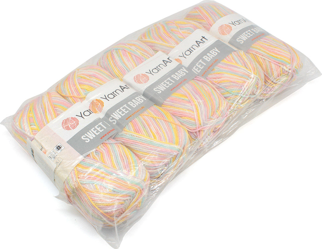 Пряжа для вязания YarnArt Sweet Baby 100 гр 300 м акрил тонкая детская 5 мотков цвет 909 - фото 8