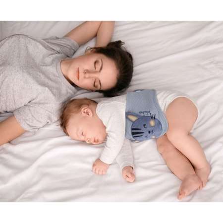 Пояс-грелка SEVIBEBE для новорожденных от колик с вишневыми косточками Котик