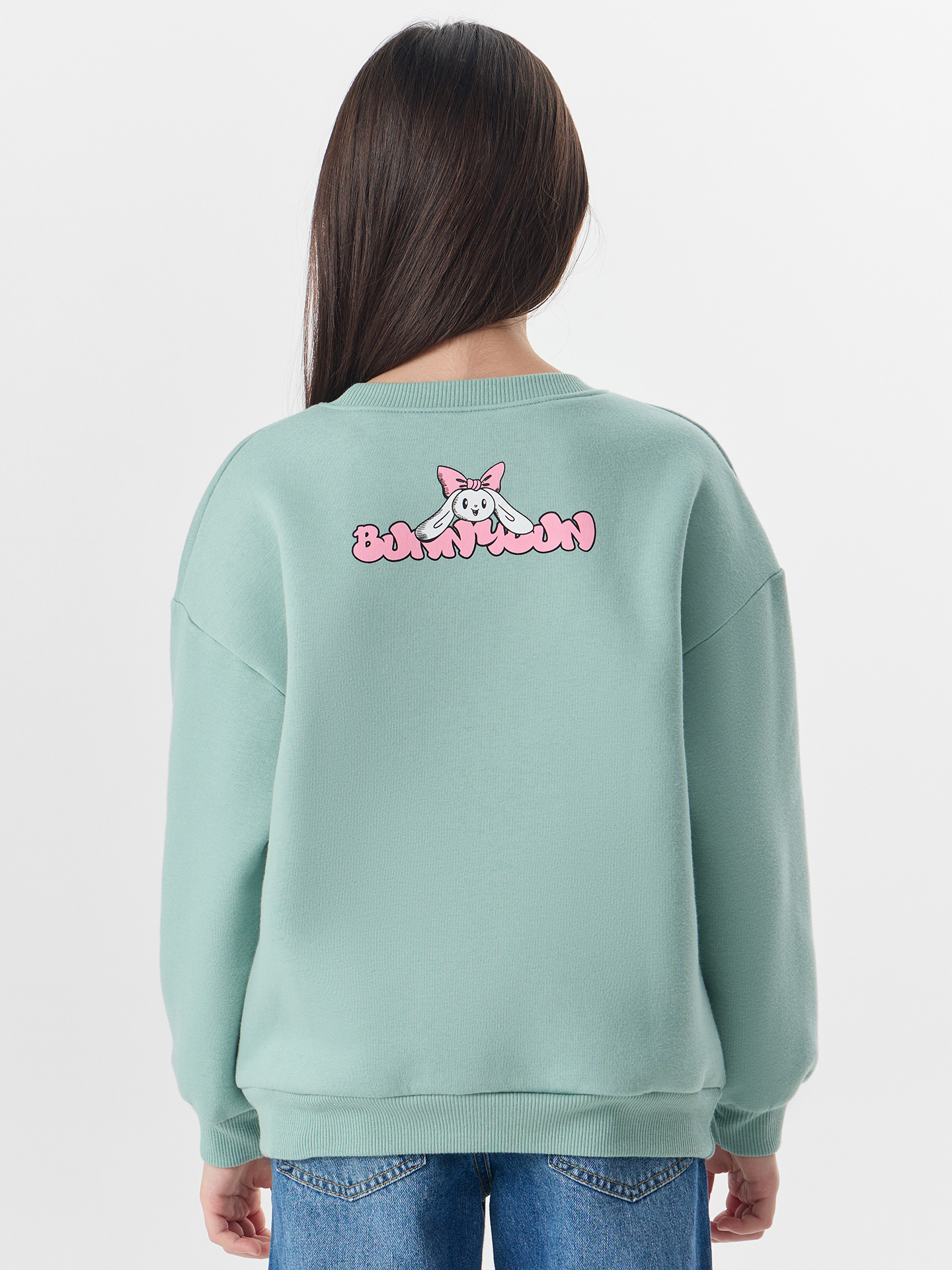 Свитшот Mark Formelle (Марк Формэль) 127958/шалфей +печать1 - фото 2