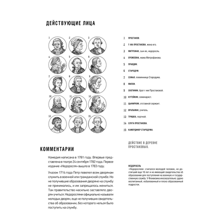 Недоросль. Проспект Пьеса в лицах.