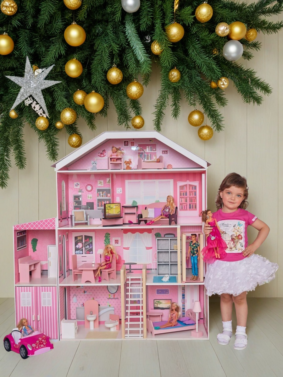 Домик для кукол PAREMO 131 см с мебелью PD318-20 - фото 1