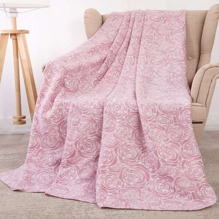 Плед TESSOLO HOME Роза пыльная 130 x 170 см флис