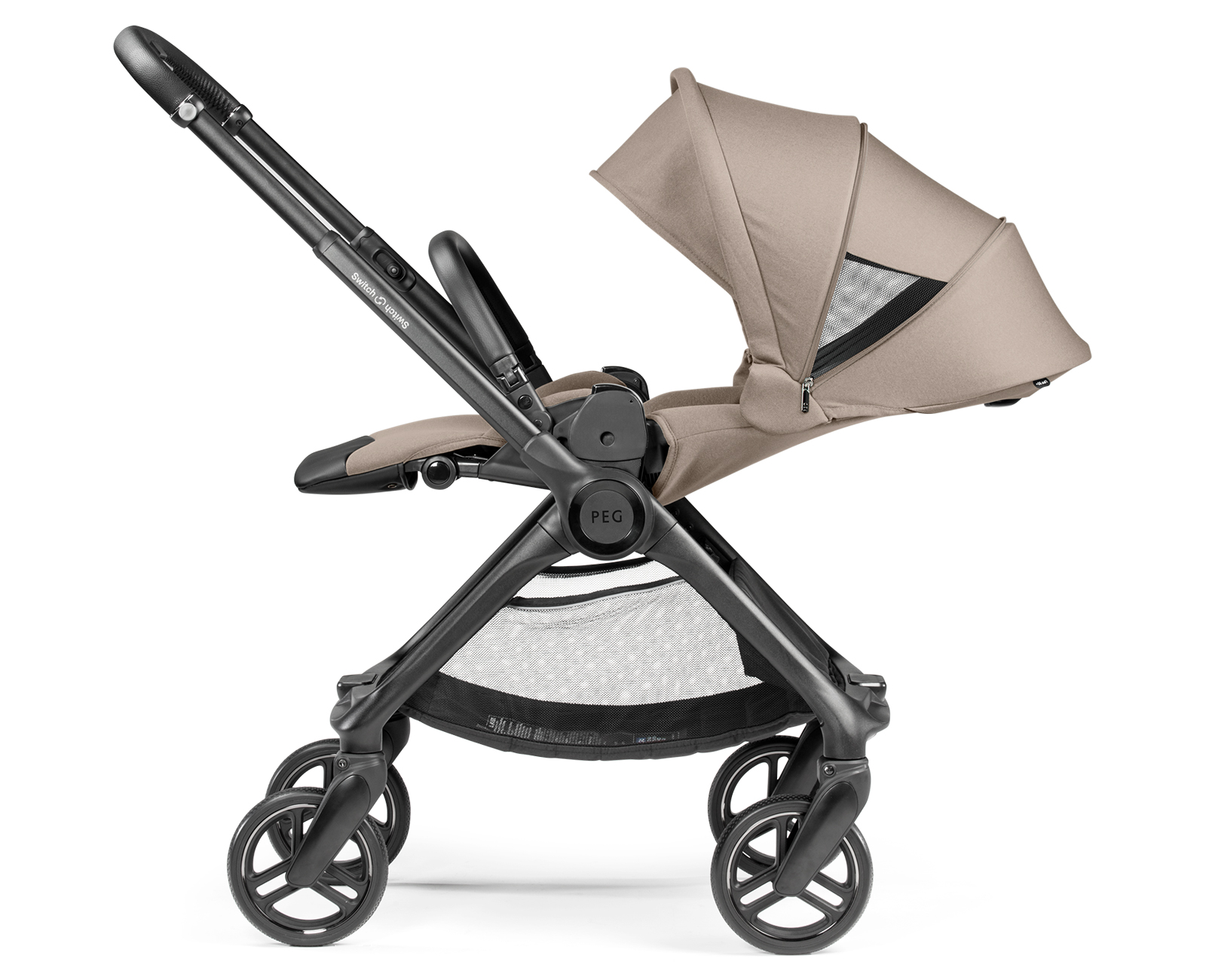Коляска прогулочная Peg-Perego Switch бежевый - фото 8