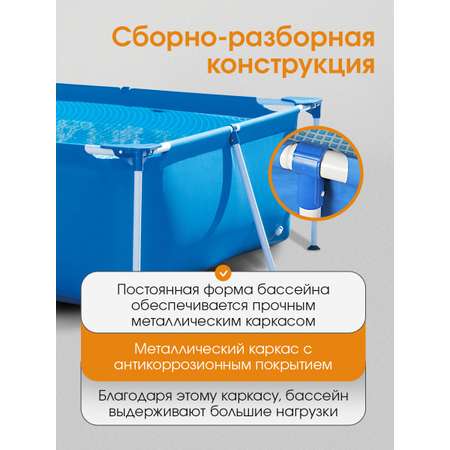 Бассейн Intex Каркасный прямоугольный / 220х150х60 см