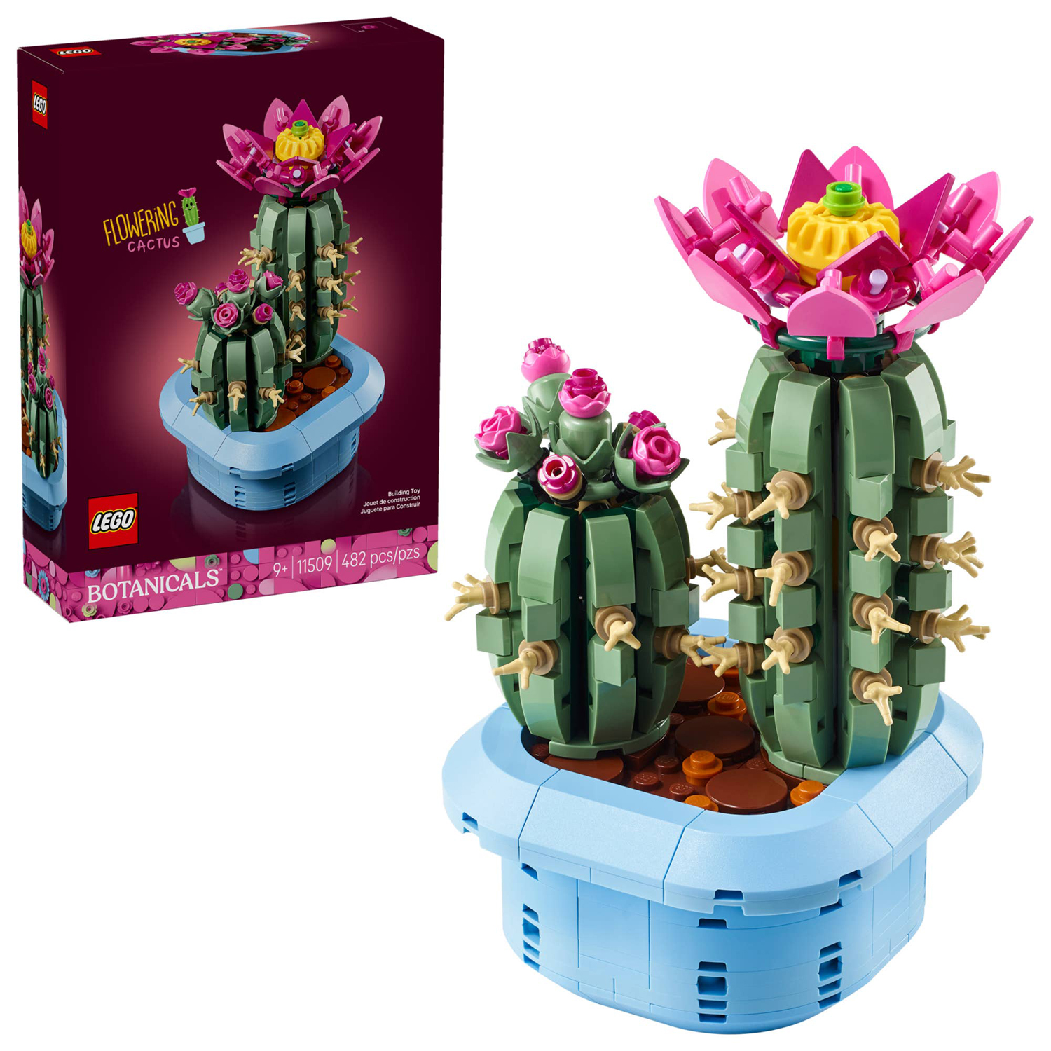 Конструктор LEGO Botanicals Цветущий кактус в горшке 482 дет. - фото 1