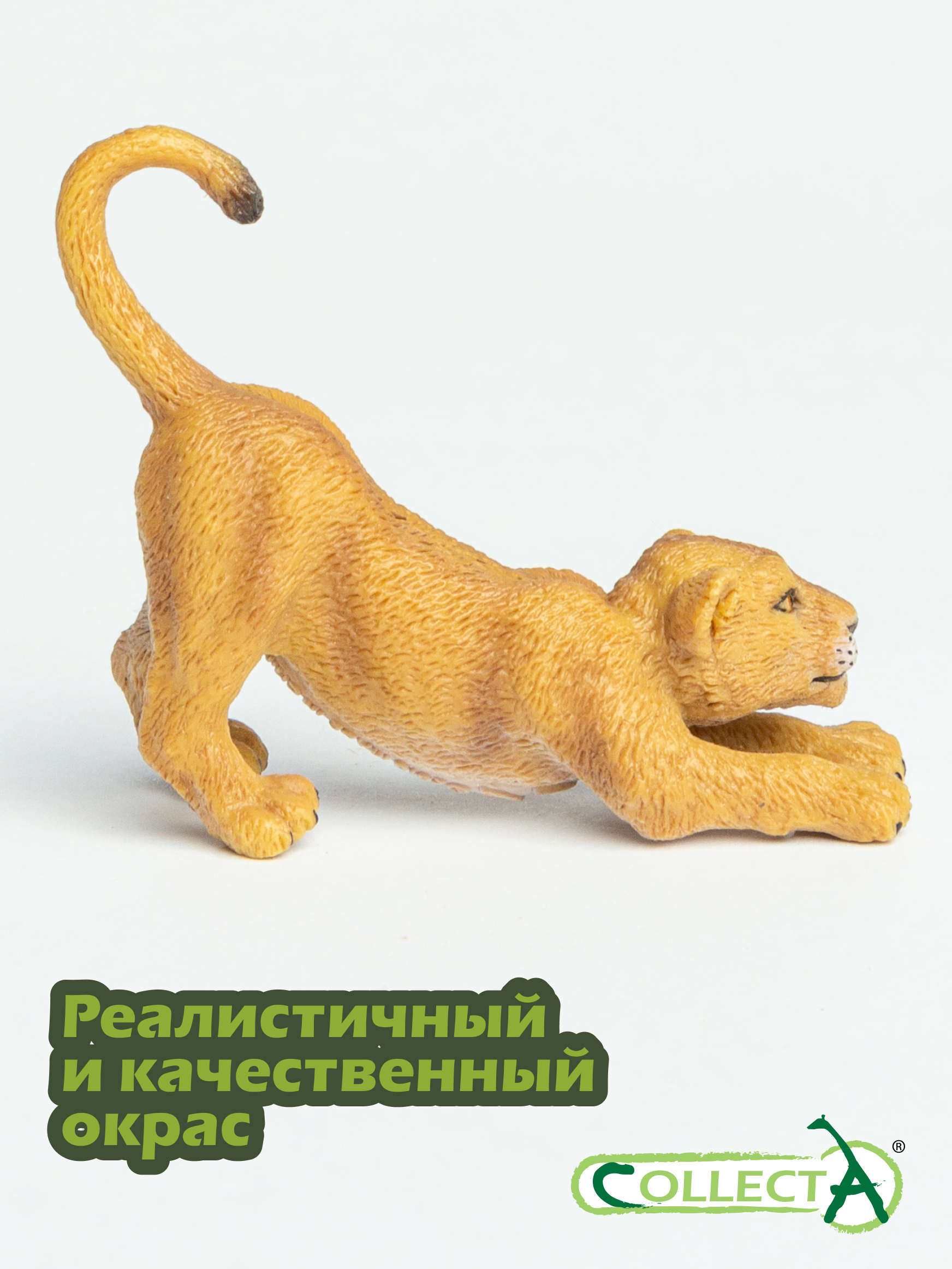 Фигурка Collecta Львенок потягивающийся 5 см - фото 4