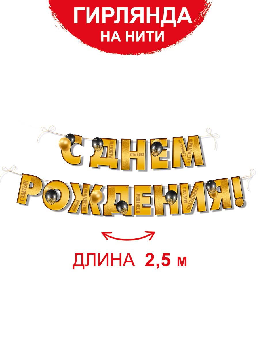 Гирлянды Империя поздравлений С Днём Рождения - фото 1