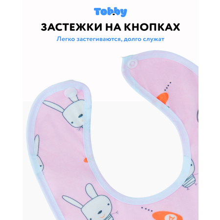 Нагрудник Tobby текстиль 6 шт. в ассортименте