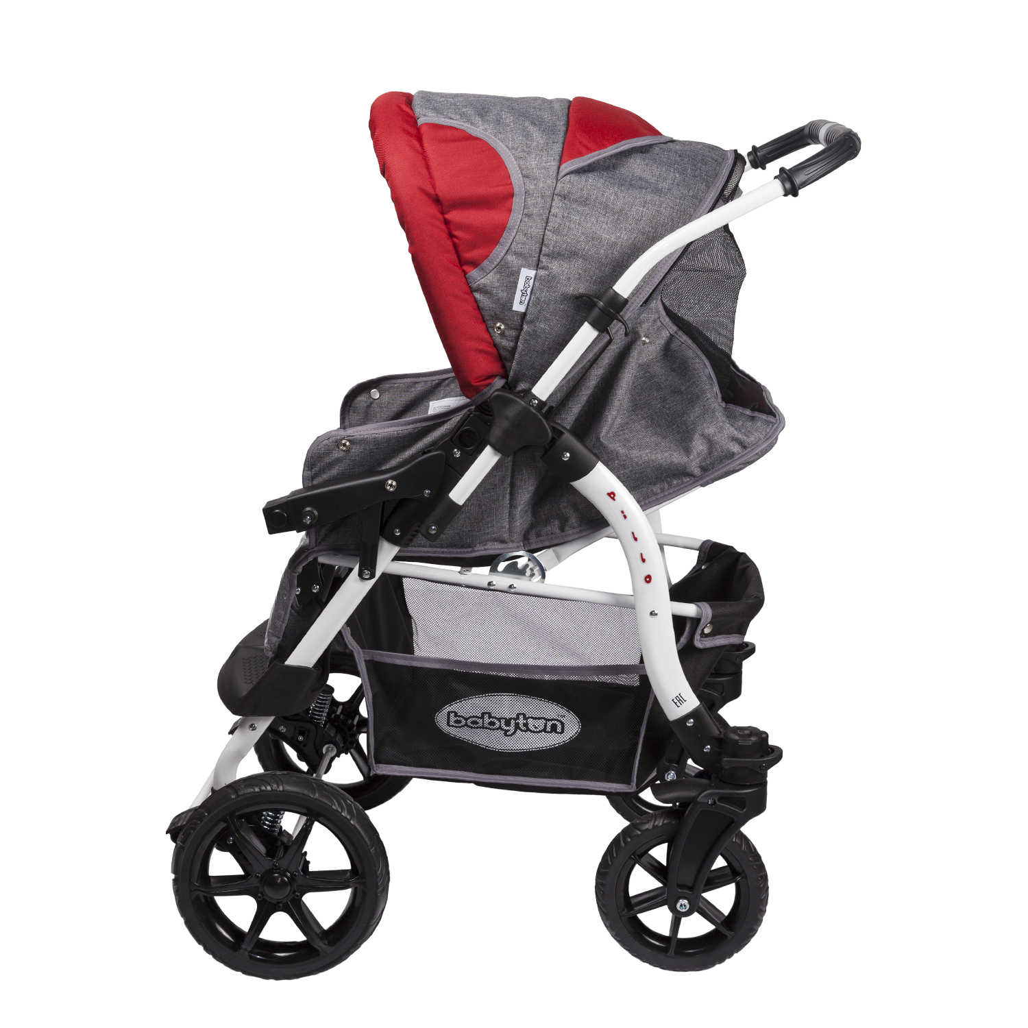 Коляска трансформер Babyton Pillo OX Grey-Red - фото 9