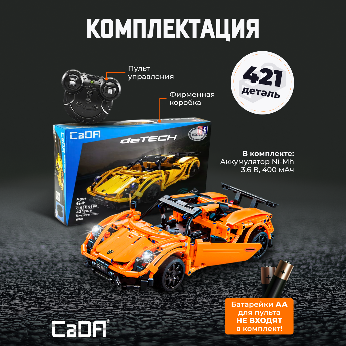 Конструктор CaDa Racing car 421 дет. - фото 3