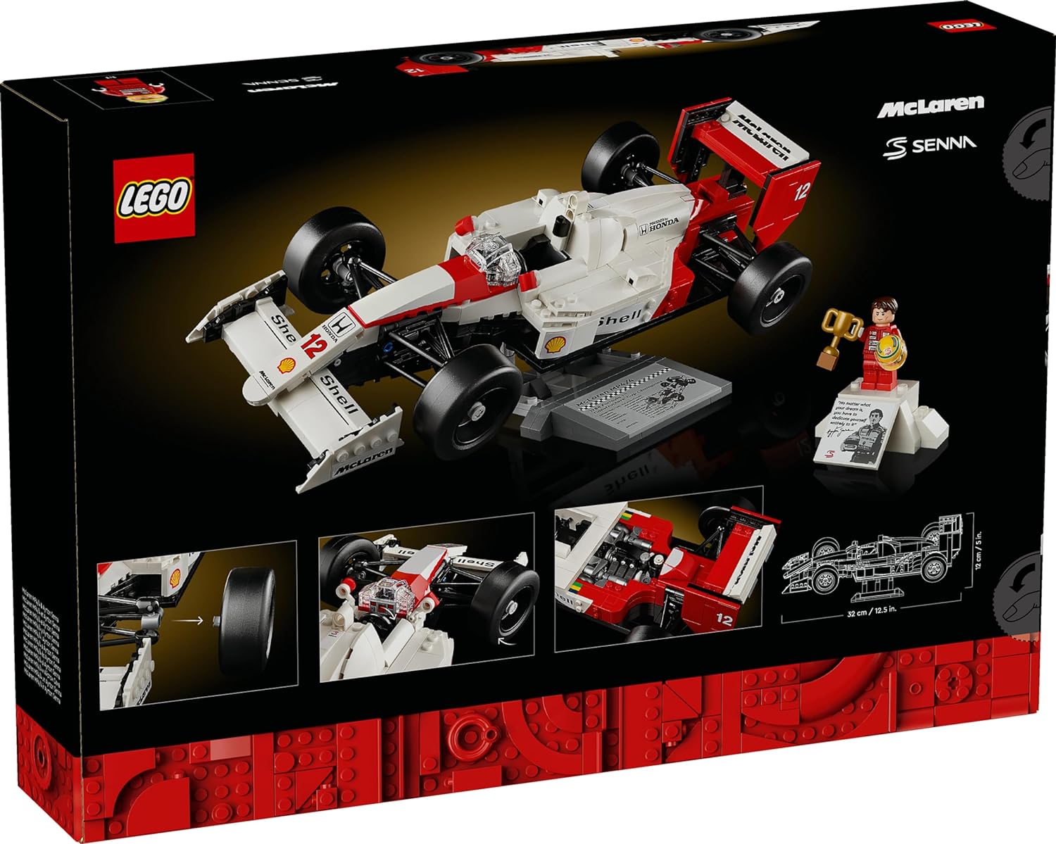 Конструктор LEGO Icons McLaren MP4/4 и Айртон Сенна блочный - фото 3