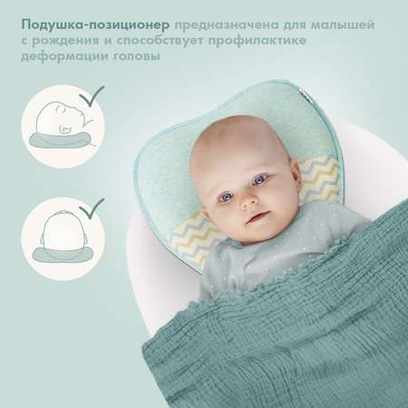 Подушка для новорожденного Nuovita Neonutti Trio Dipinto Голубая