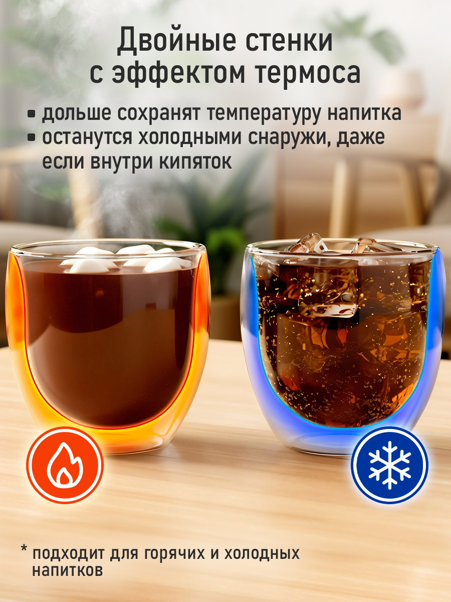 Прозрачные стаканы MARTA MT-GD3905D - фото 5