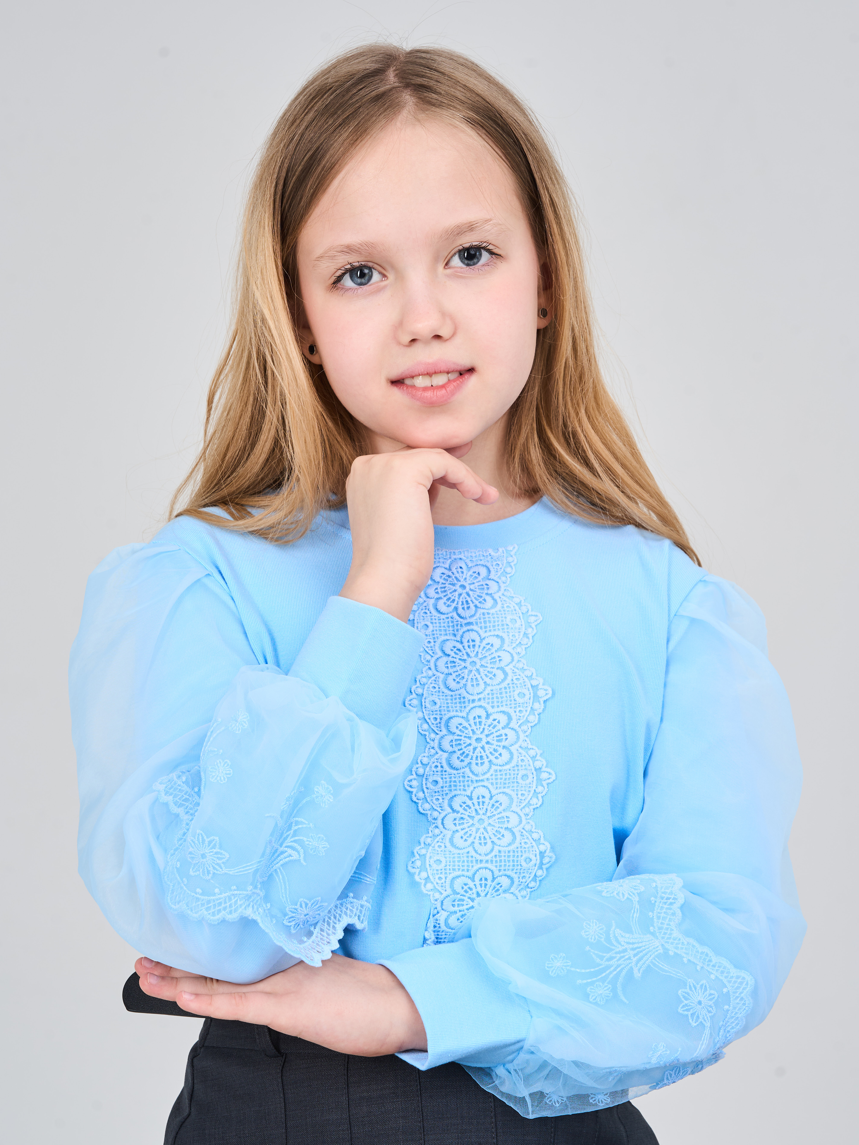 Блузка СИНЯЯ МОДА W001B-G39 - фото 7
