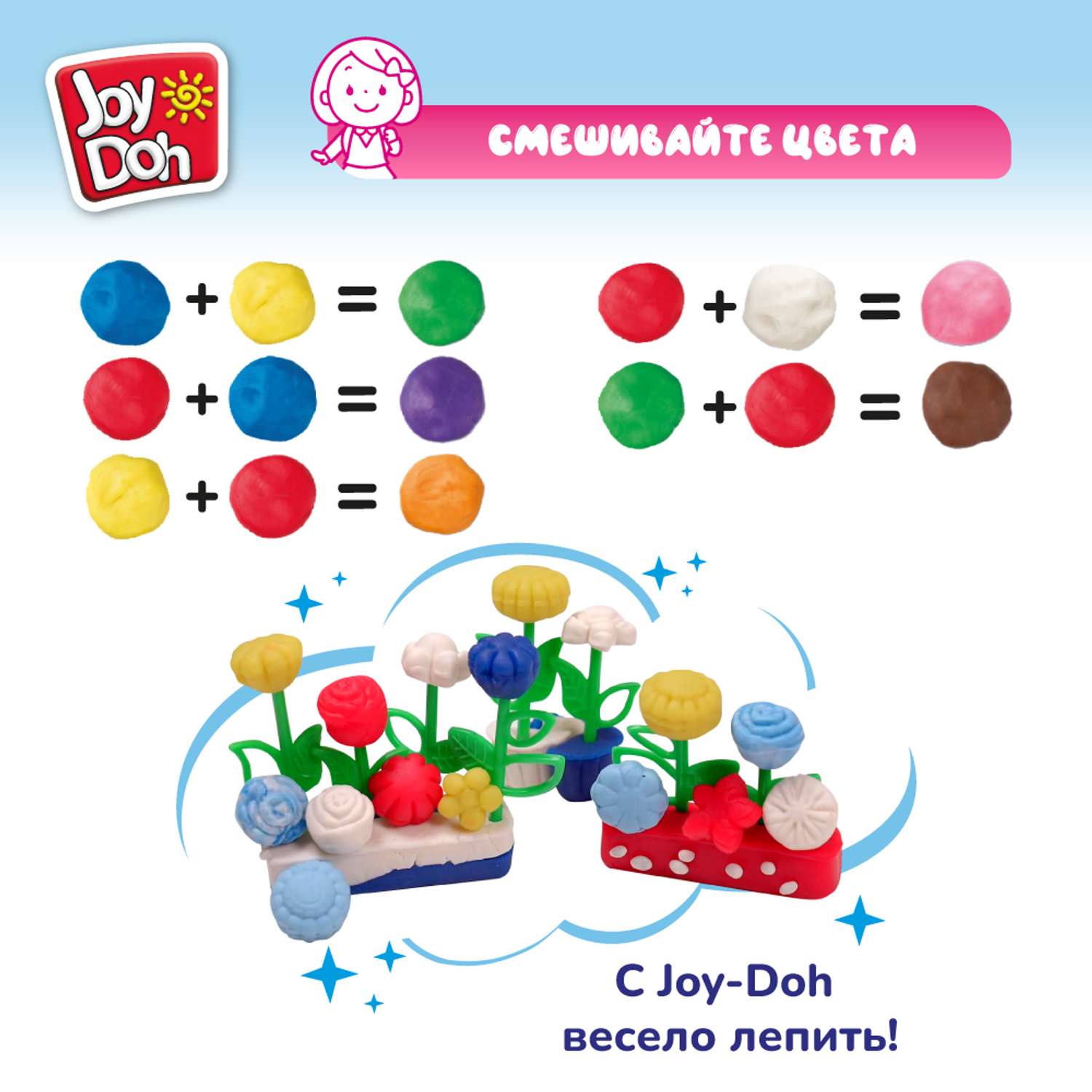 Масса для лепки Joy-Doh Цветочная оранжерея - фото 10
