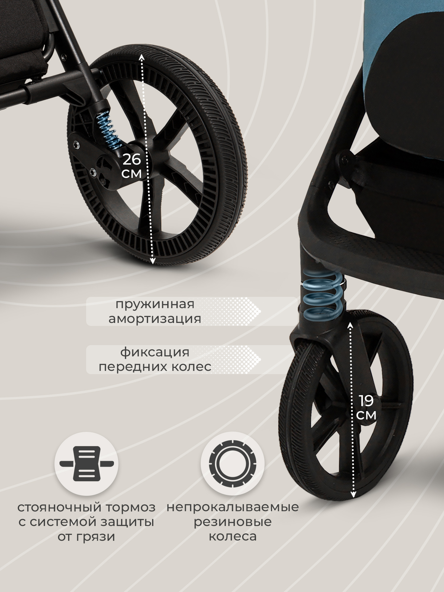 Коляска 2в1 Sweet Baby Cupola Ocean Green зеленый - фото 12