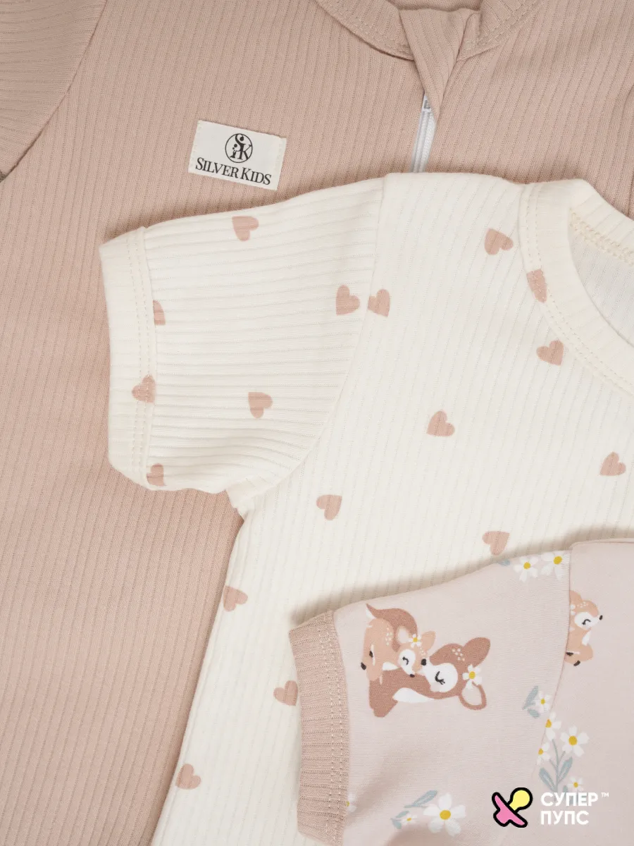 Комбинезон 3 шт Супер Пупс нбр/3пр/псчн/молн/леснаясказка - фото 22