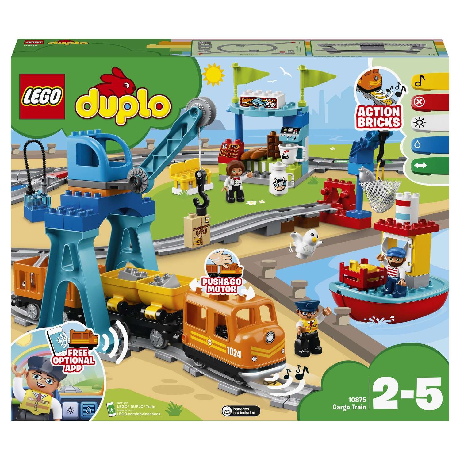 Конструктор LEGO DUPLO Town Грузовой поезд блочный - фото 2