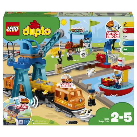 Конструктор LEGO DUPLO Town Грузовой поезд блочный