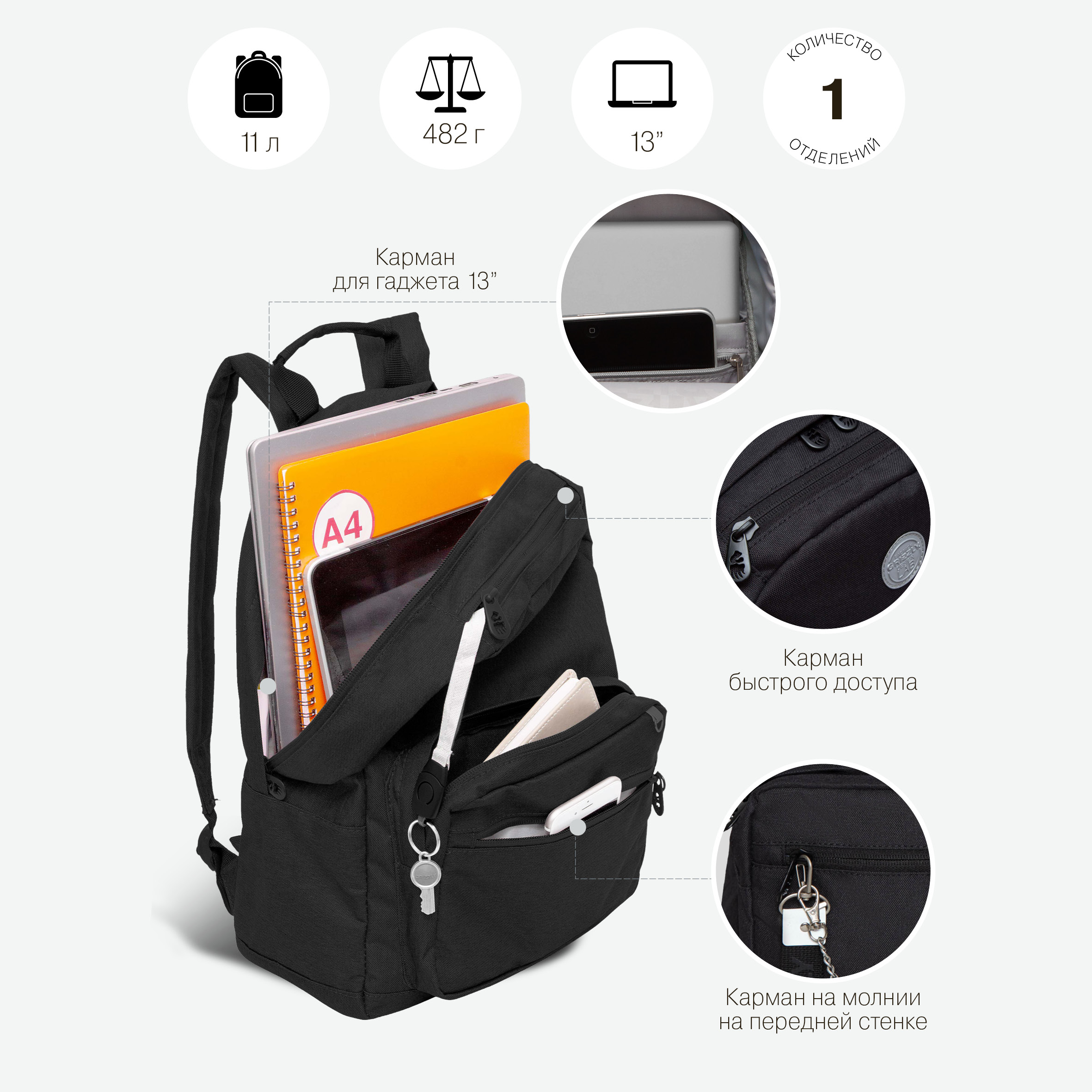 Рюкзак Grizzly для девочки - фото 7