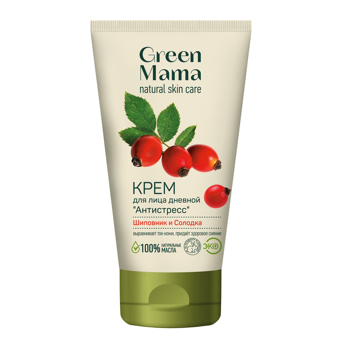 Крем Green Mama Антистресс Шиповник и солодка 50 мл - фото 1