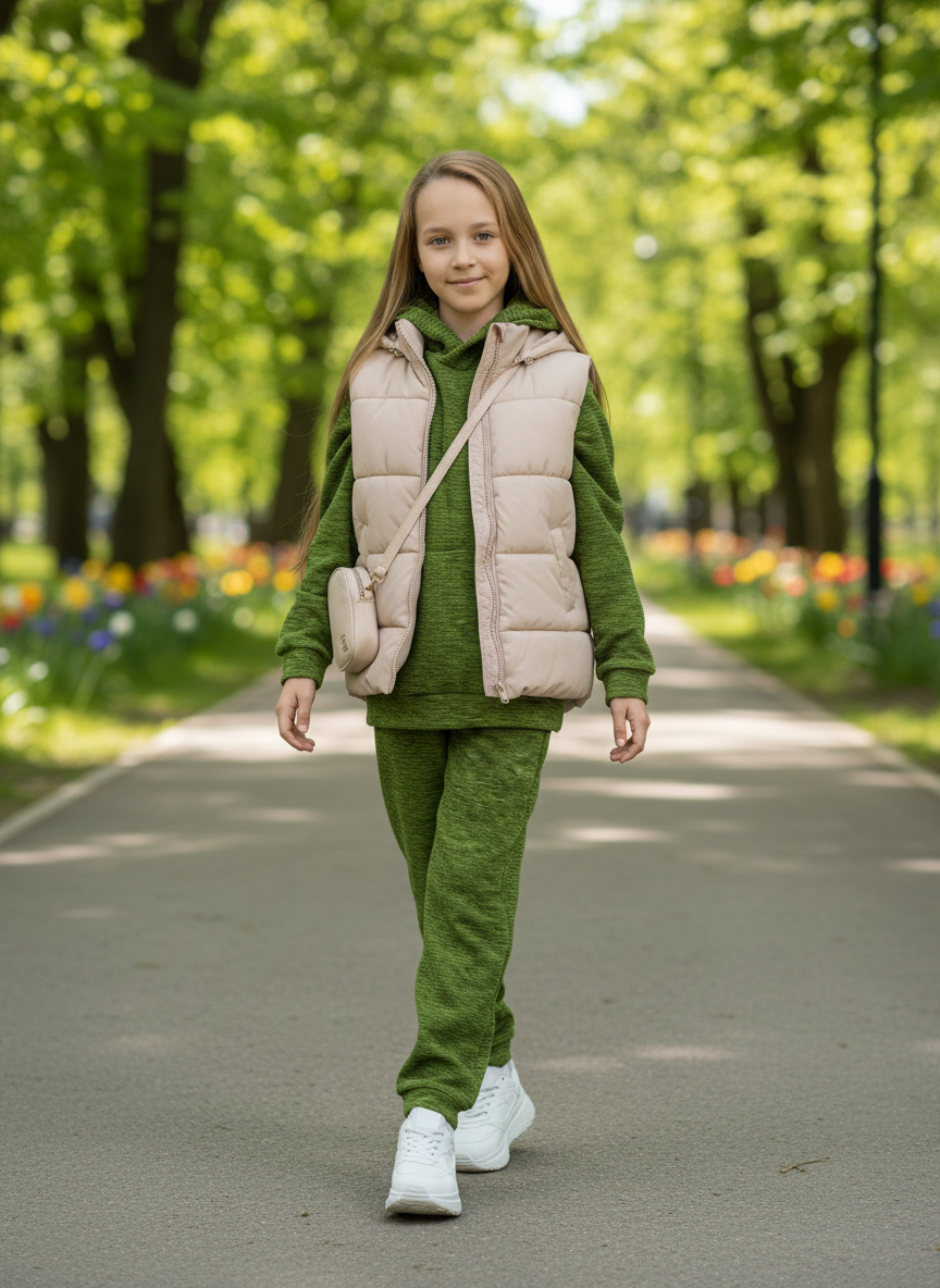 Худи и брюки ULTRA 7043кт-Ул салат - фото 2