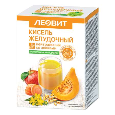 Кисель Леовит Желудочный нейтральный 100г 5пакетов