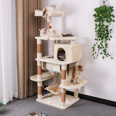 Игровой комплекс для кошек дом Pet БМФ Бежевый