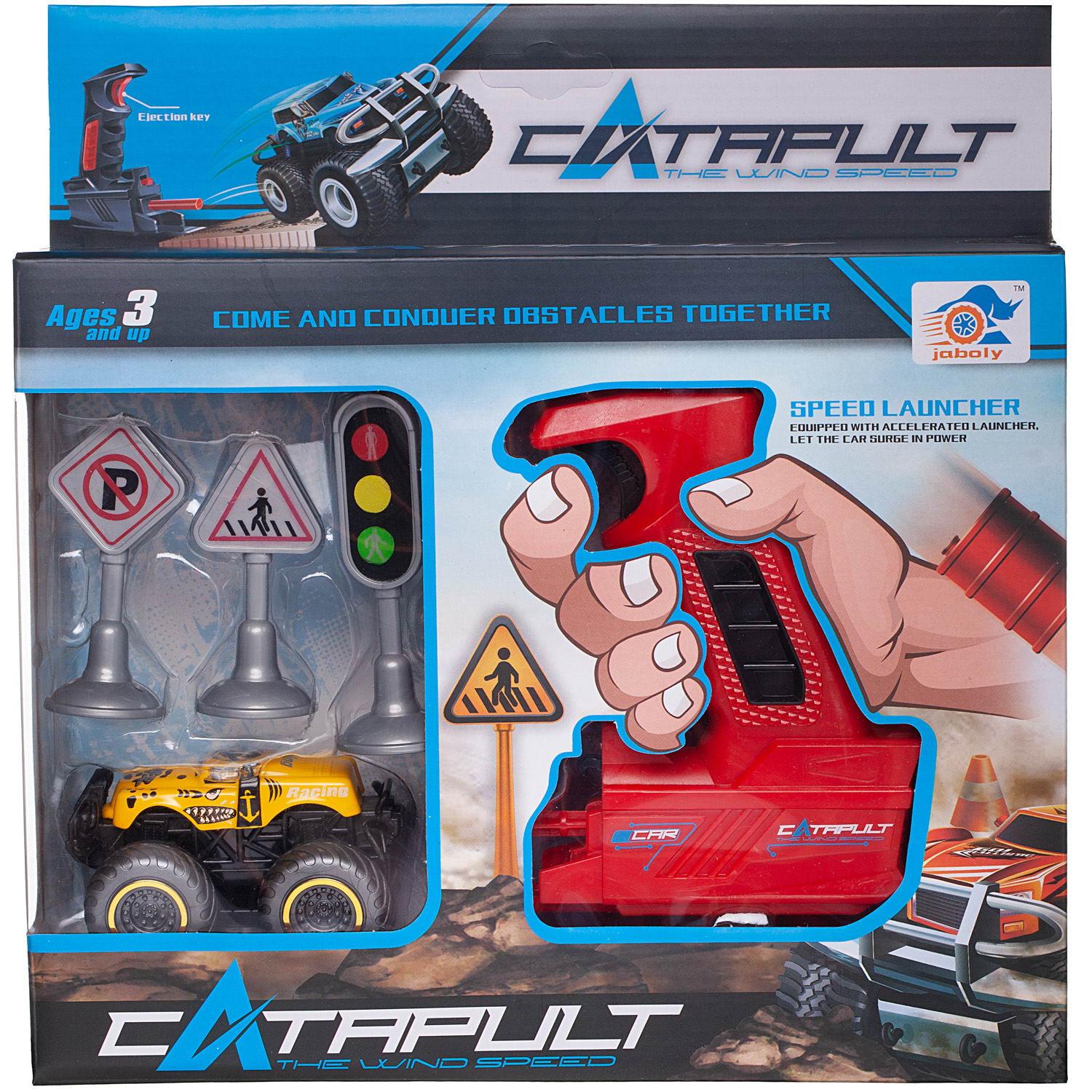 Автомобиль Junfa с пусковым устройством WT-07524/желтая - фото 1