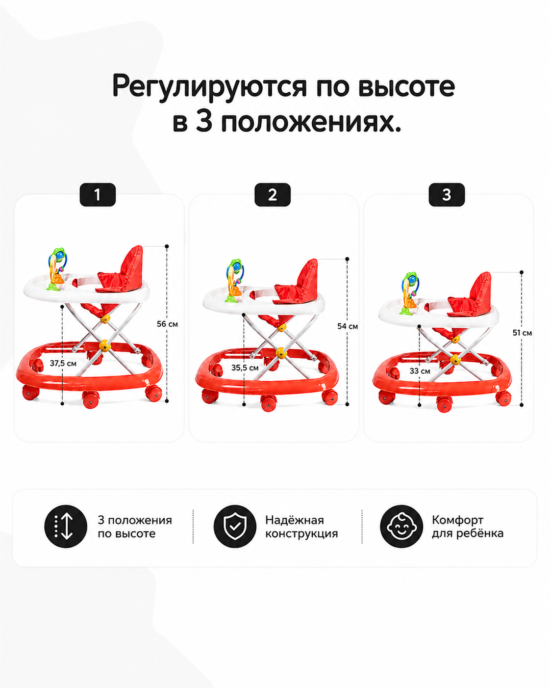 Ходунки Babyton оранжевый - фото 4
