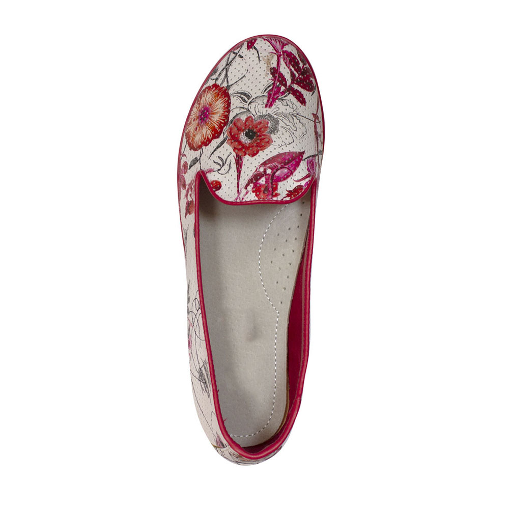 Балетки BEST.A 957632/01-06-OV BESTA Балетки для девочки,бело-красный - фото 3