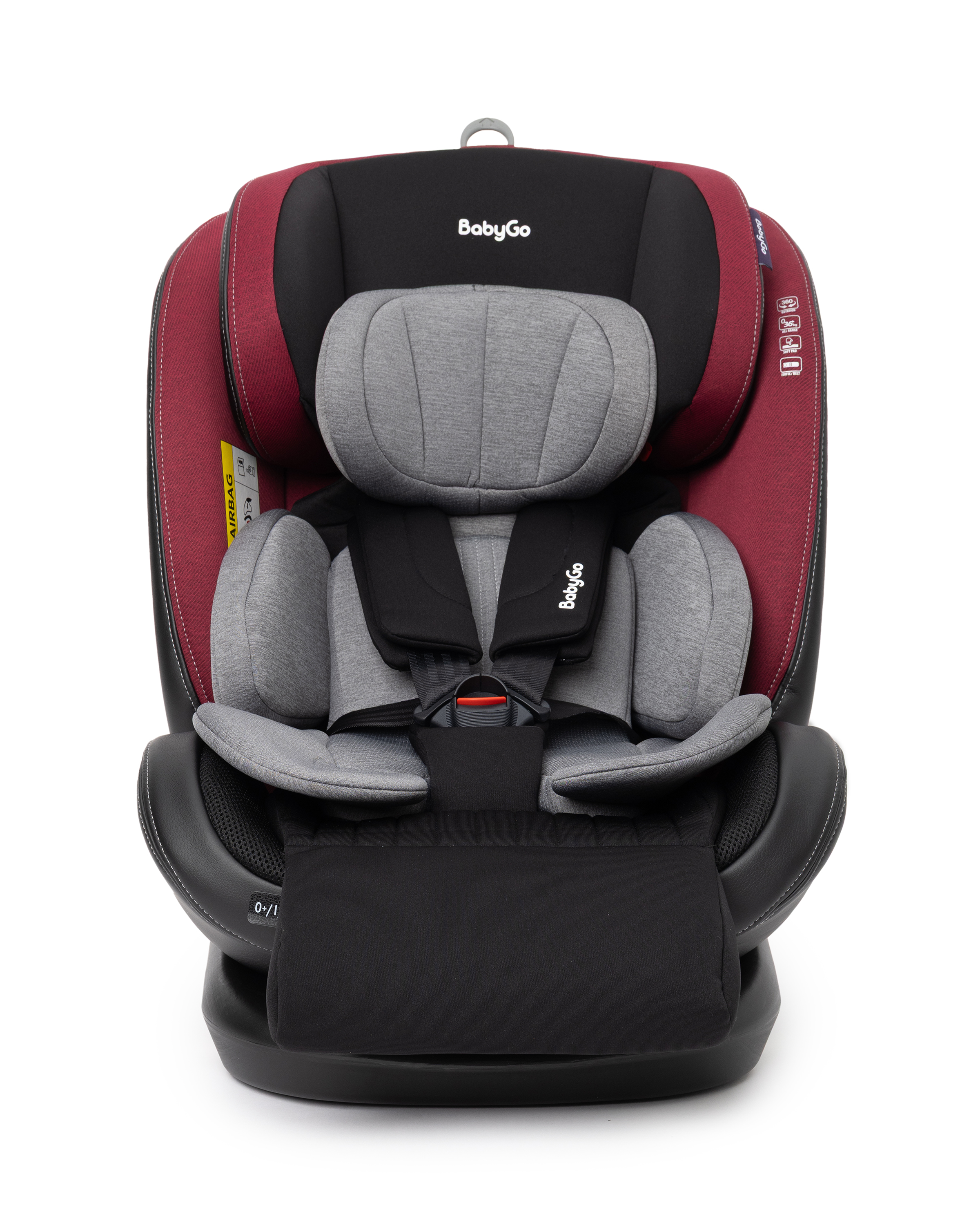 Автокресло BabyGo Multi-Stage New Isofix 0+/1/2/3 (0-36 кг) красный - фото 2