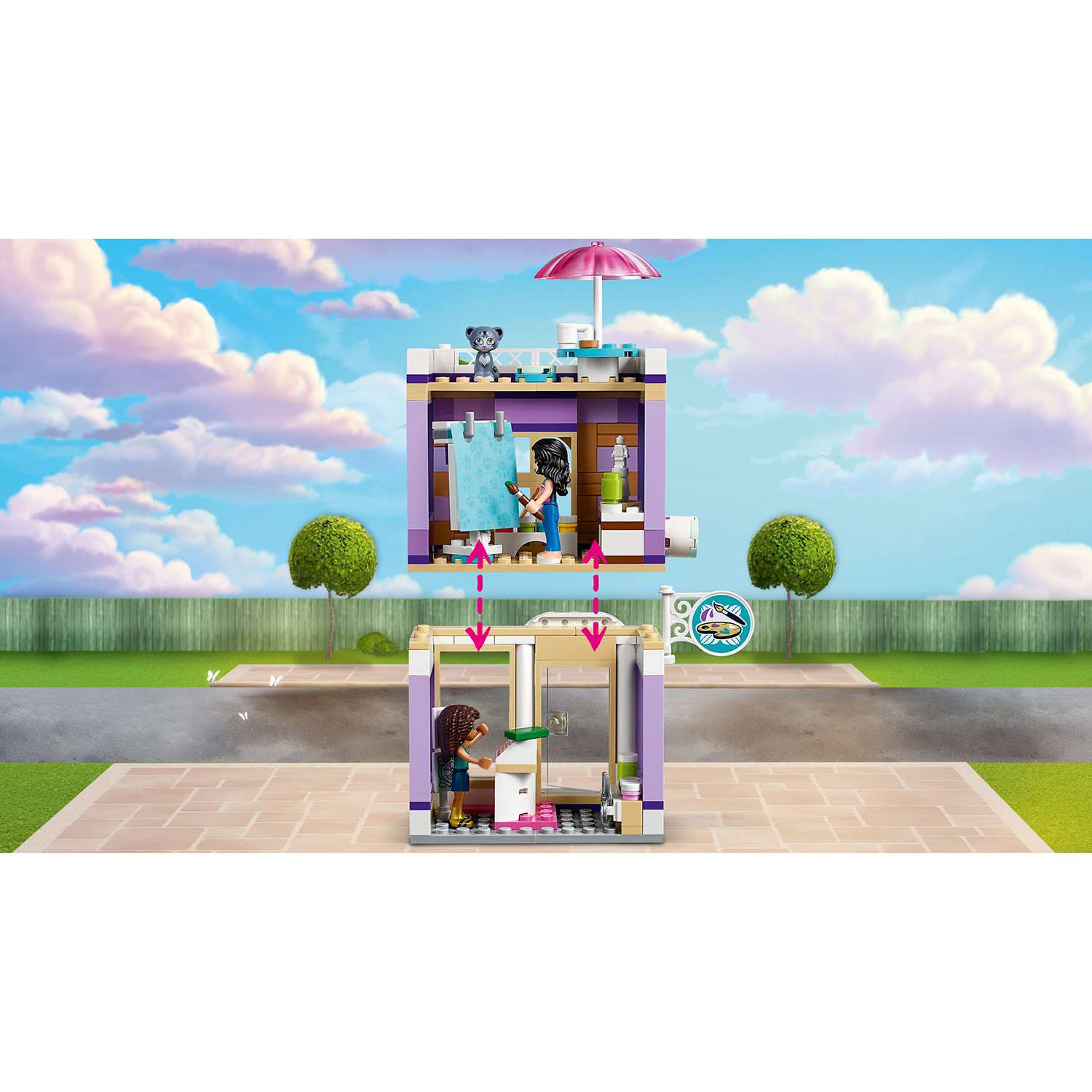 Конструктор LEGO Friends Художественная студия Эммы блочный - фото 7