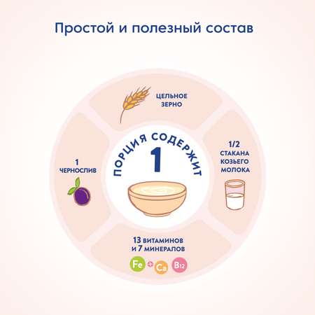 Каша Мамако на козьем молоке овсяная с черносливом 200г с 6месяцев