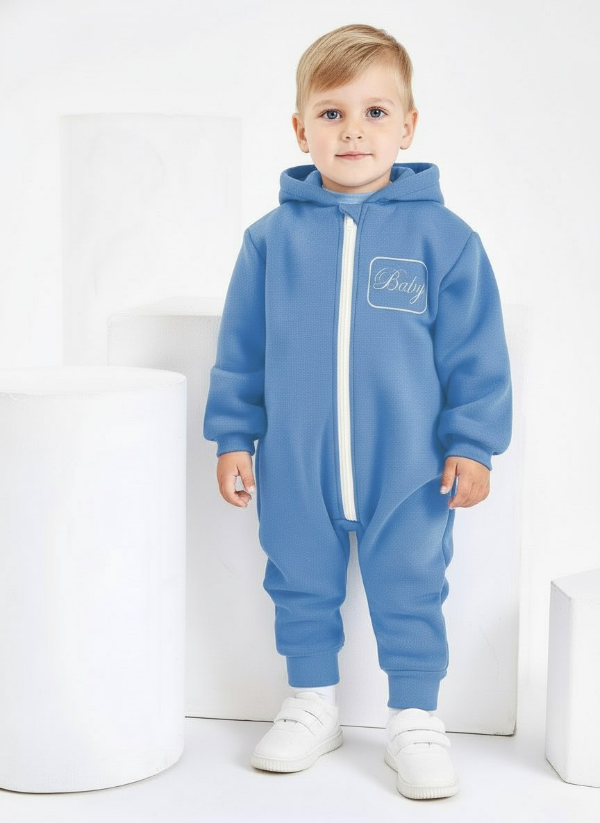 Изображение товара Детский комбинезон VGtrikotazh 62 с начесом и капюшоном Изображение товара Детский комбинезон VGtrikotazh 62 с начесом и капюшоном