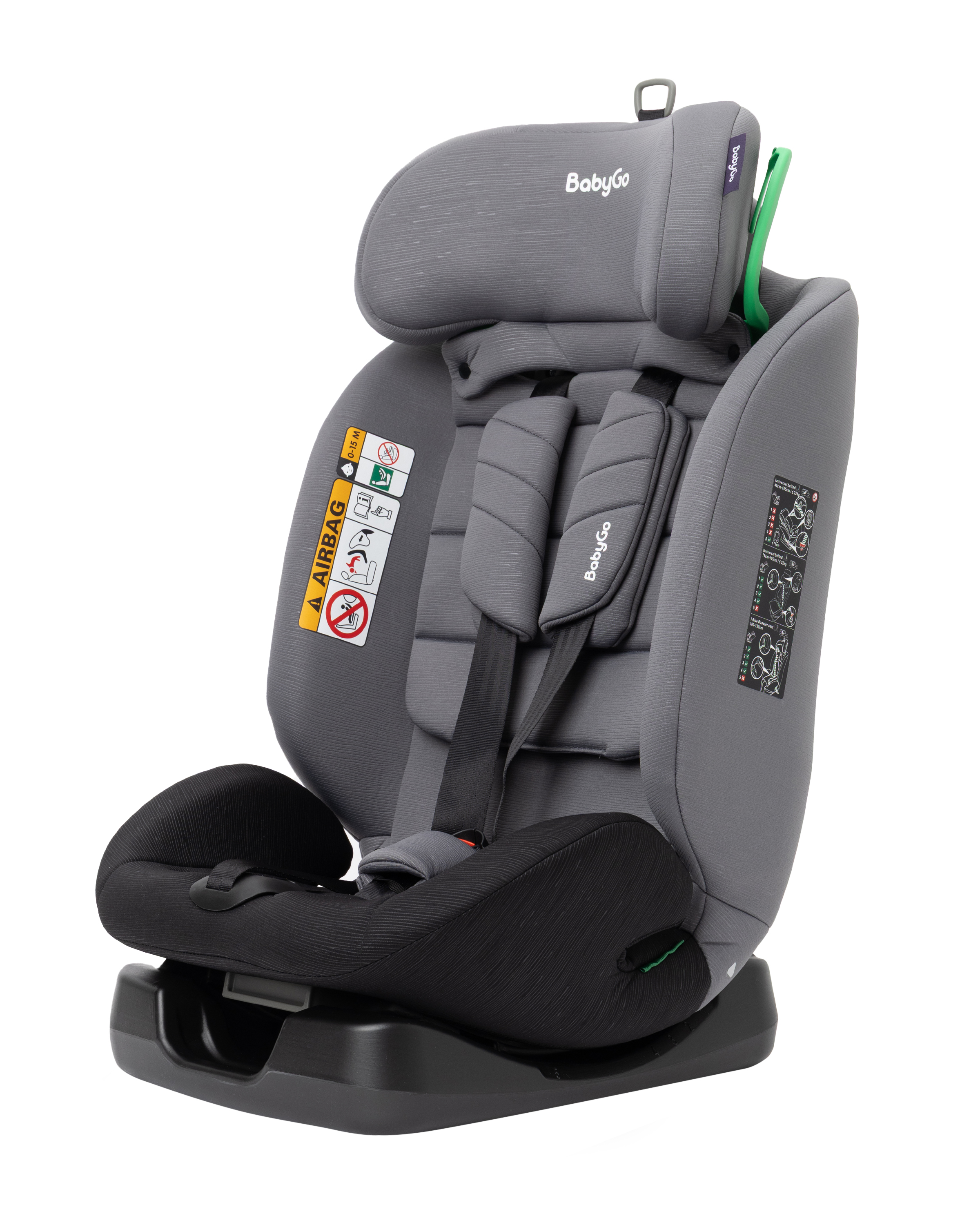 Автокресло BabyGo 4-Stage 0+/1/2/3 (0-36 кг) серый - фото 16