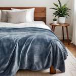 Покрывало Mrs.Stretch Mr.Jersy Индиго 200 x 220 см велсофт