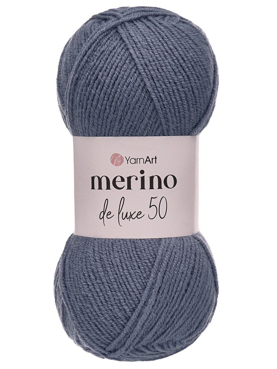 Пряжа YarnArt Merino de Lux полушерстяная 100 г 280 м 3088 темно-серый 5 мотков - фото 3