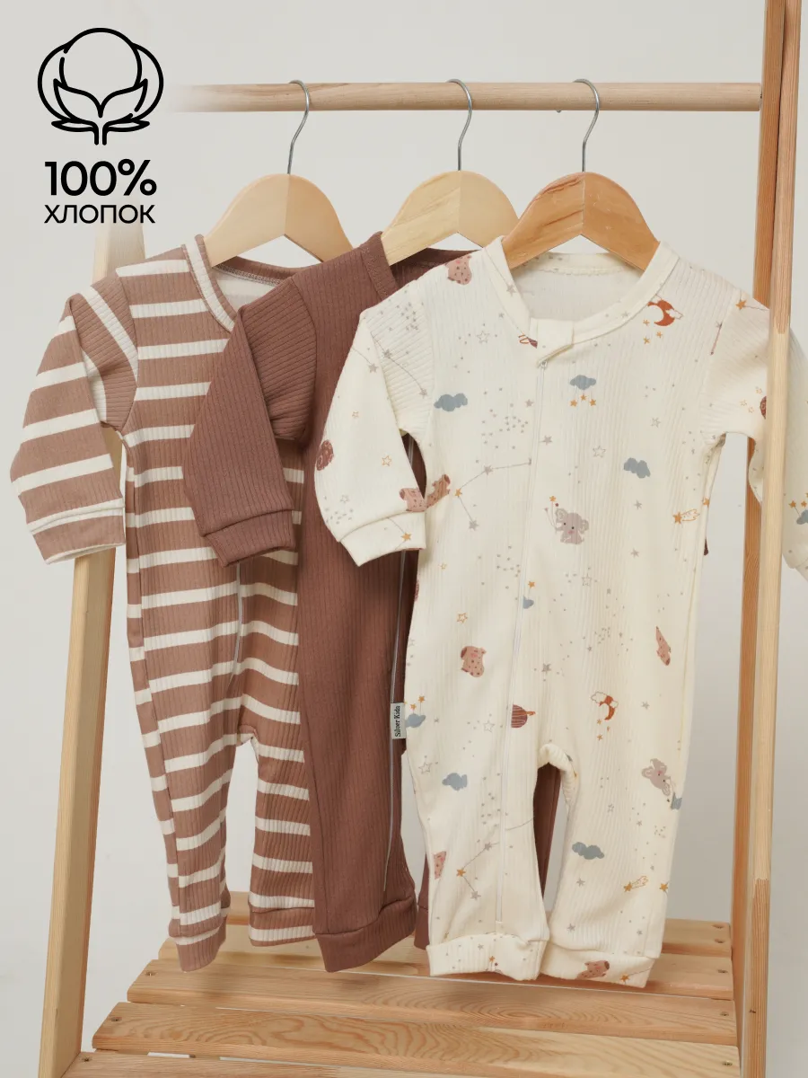 Комбинезон 3 шт Супер Пупс нбр/3пр/кмбнмол/таупкапибары - фото 11