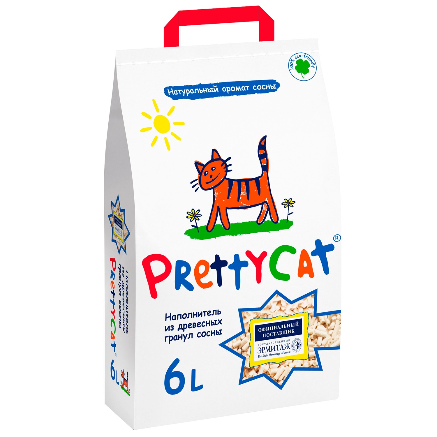 Наполнитель для кошек PrettyCat Wood Granules древесный 6л - фото 1