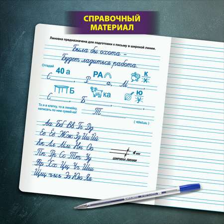 Общая тетрадь Юнландия узкая линейка 12 лист. 10 шт.