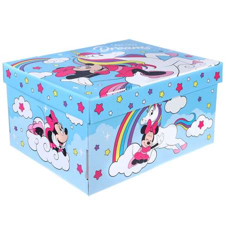 Коробка подарочная складная Disney с крышкой 31 х 25 5 х 16 «Dreams» Минни и единорог