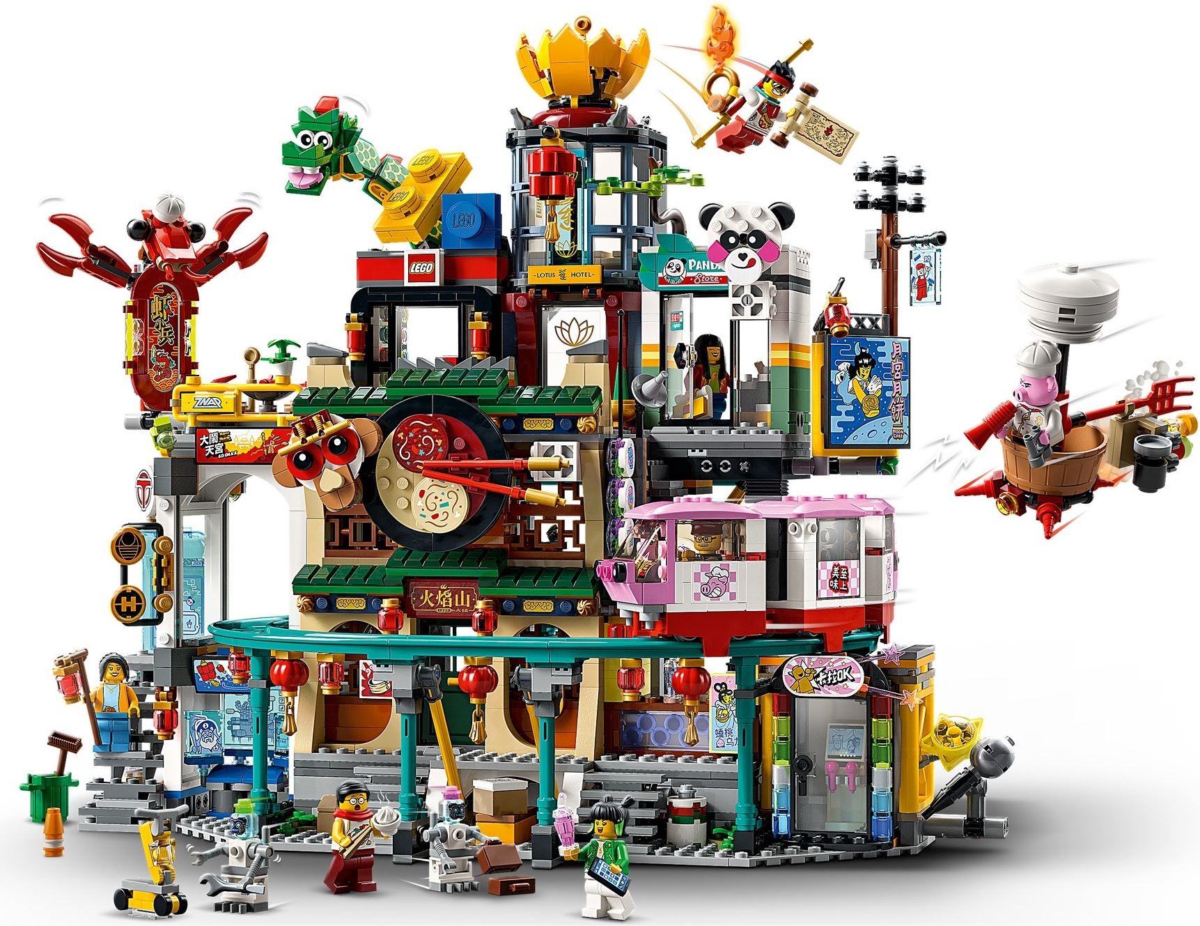 Конструктор LEGO Monkie kid Город Фонарей 2187 дет. - фото 7