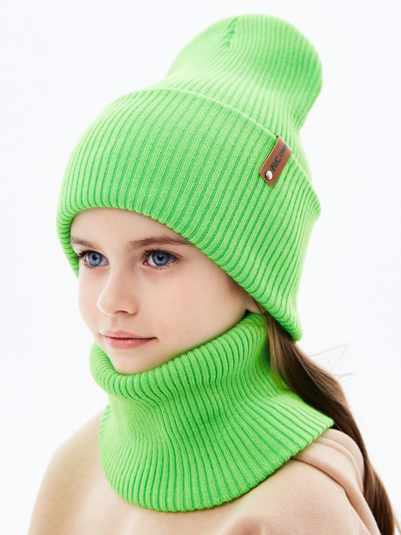 Шапка и снуд KUBRIO KU-H-72-lopataG-Lgreen - фото 1