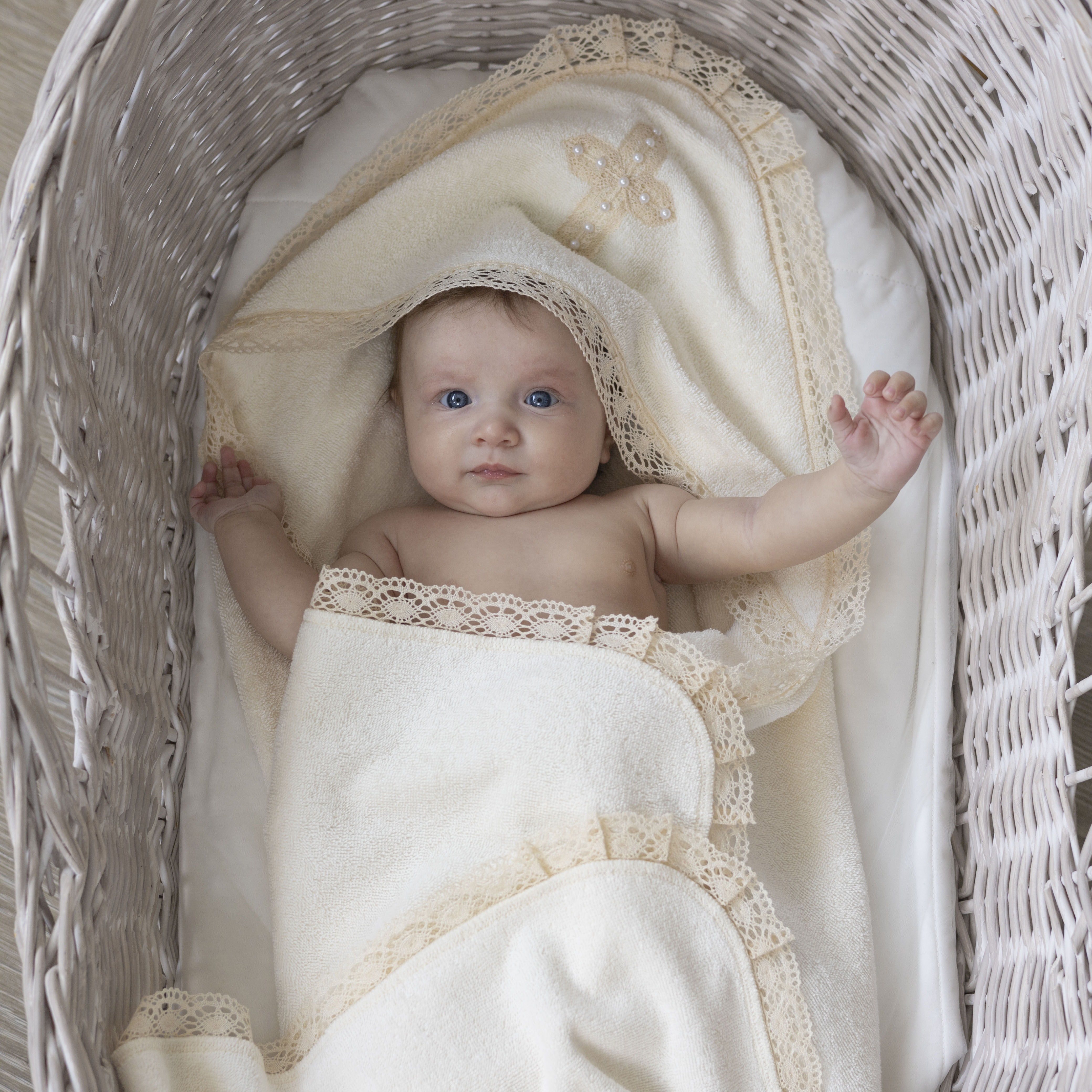 Полотенце уголок НаследникЪ Выжанова махровое с кружевом 90 x 90 см 1 шт. - фото 4