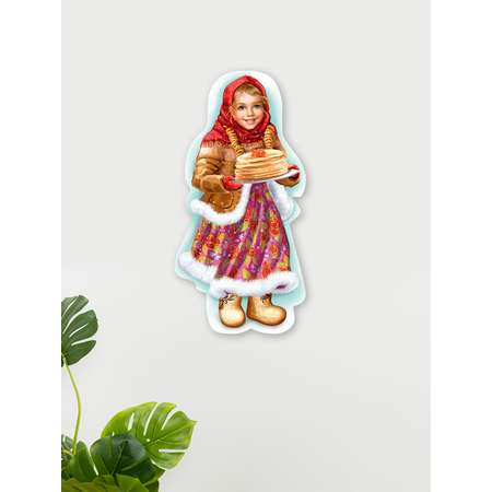 Вырубной плакат HAPPY На Масленицу декор на праздник в детский сад