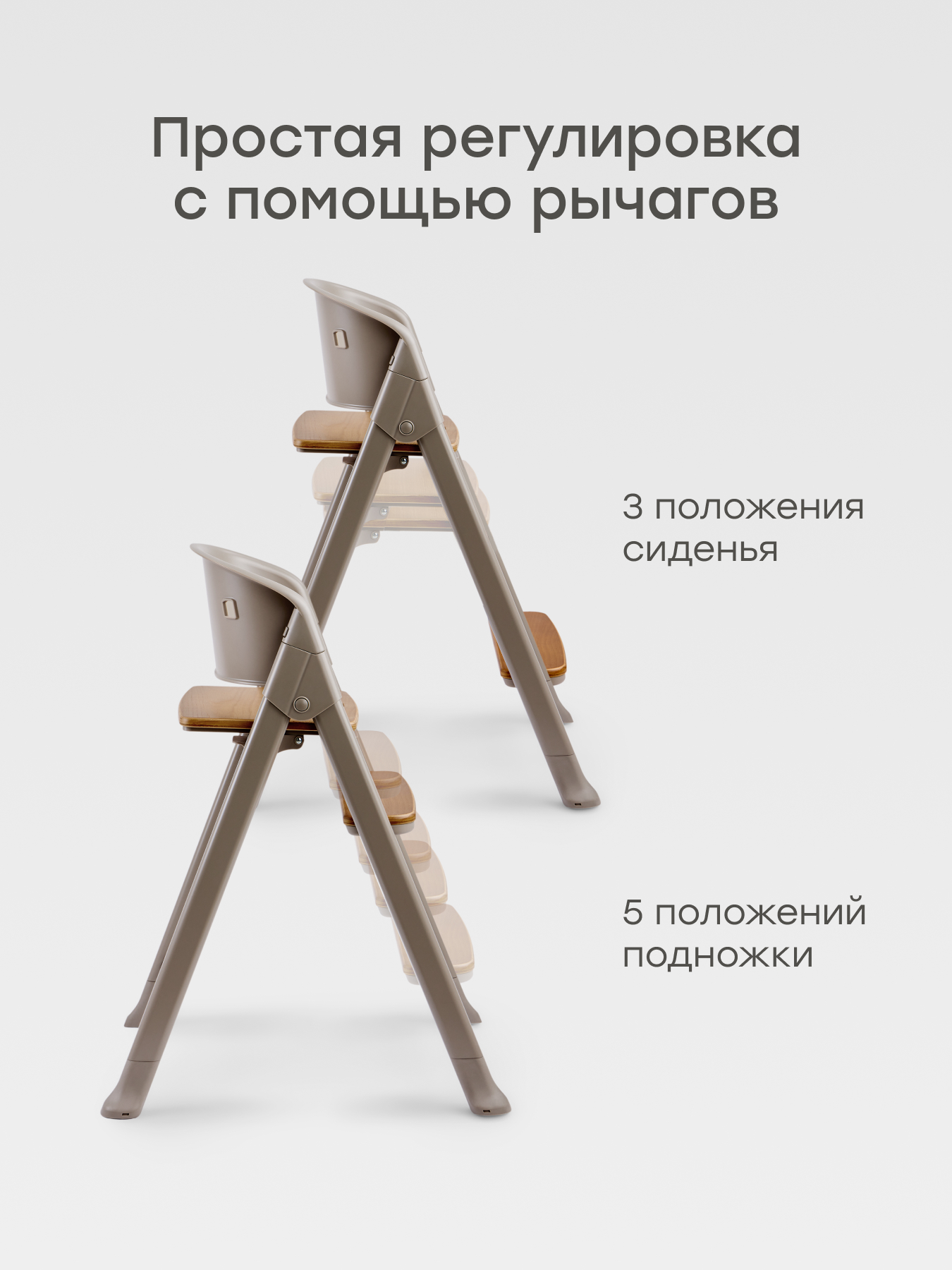 Стульчик для кормления Happy Baby Dorian серый - фото 6