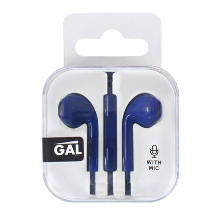 Наушники с микрофоном GAL синий HM-060BL