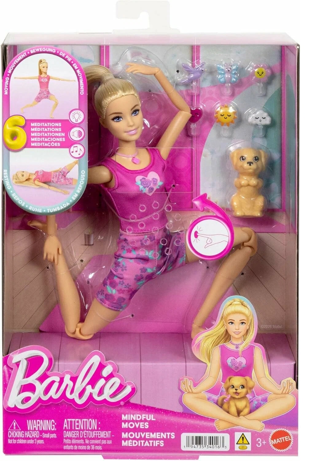 Кукла модельная Barbie шарнирная Mattel Йога медитаци высота 29 см JJN55 - фото 1