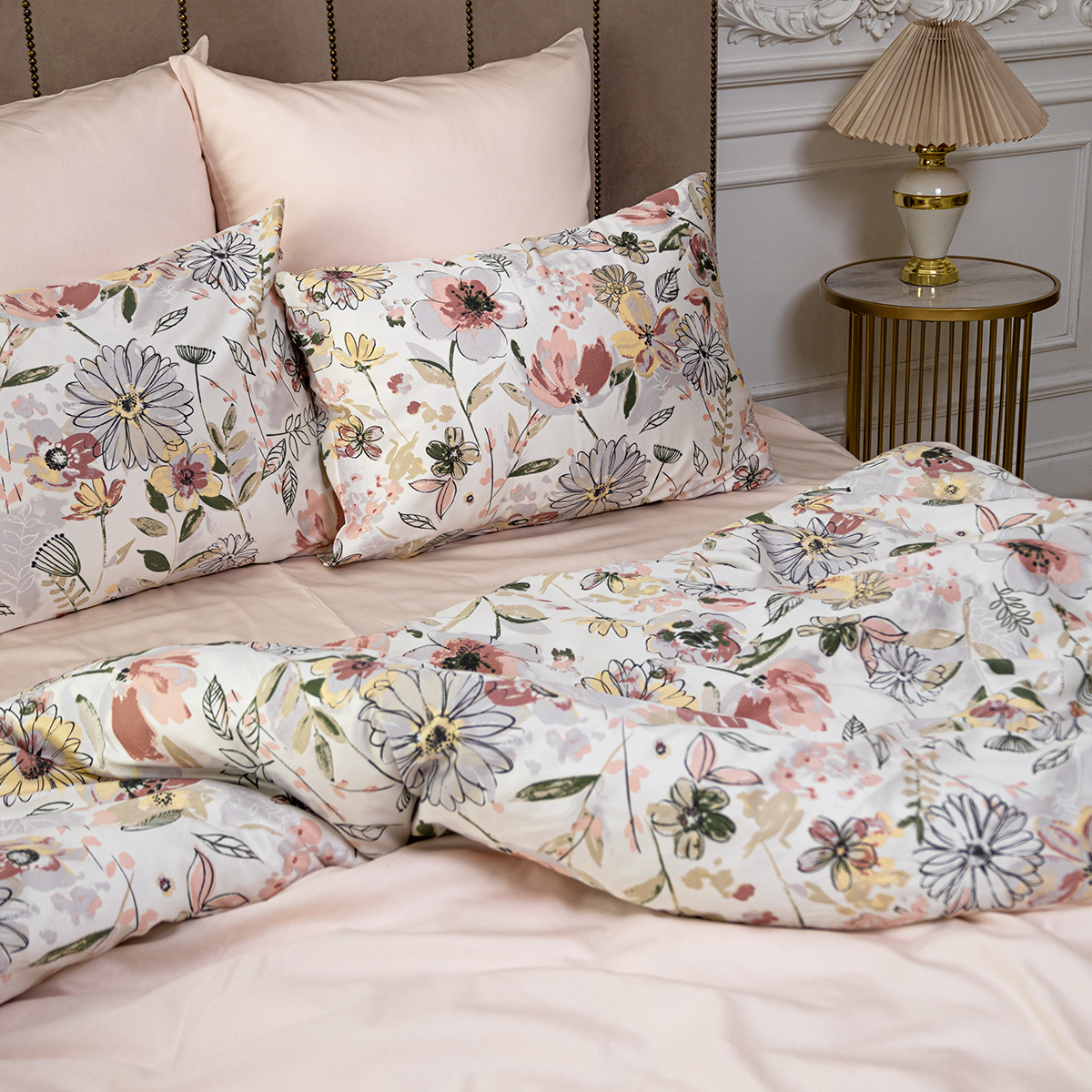 Комплект постельного белья SORRENTO DELUXE Сарита 2-спальный макси 4 наволочки рис.6020-1+4568а-1 - фото 9
